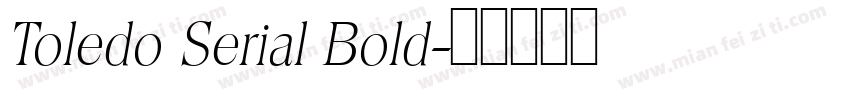 Toledo Serial Bold字体转换
